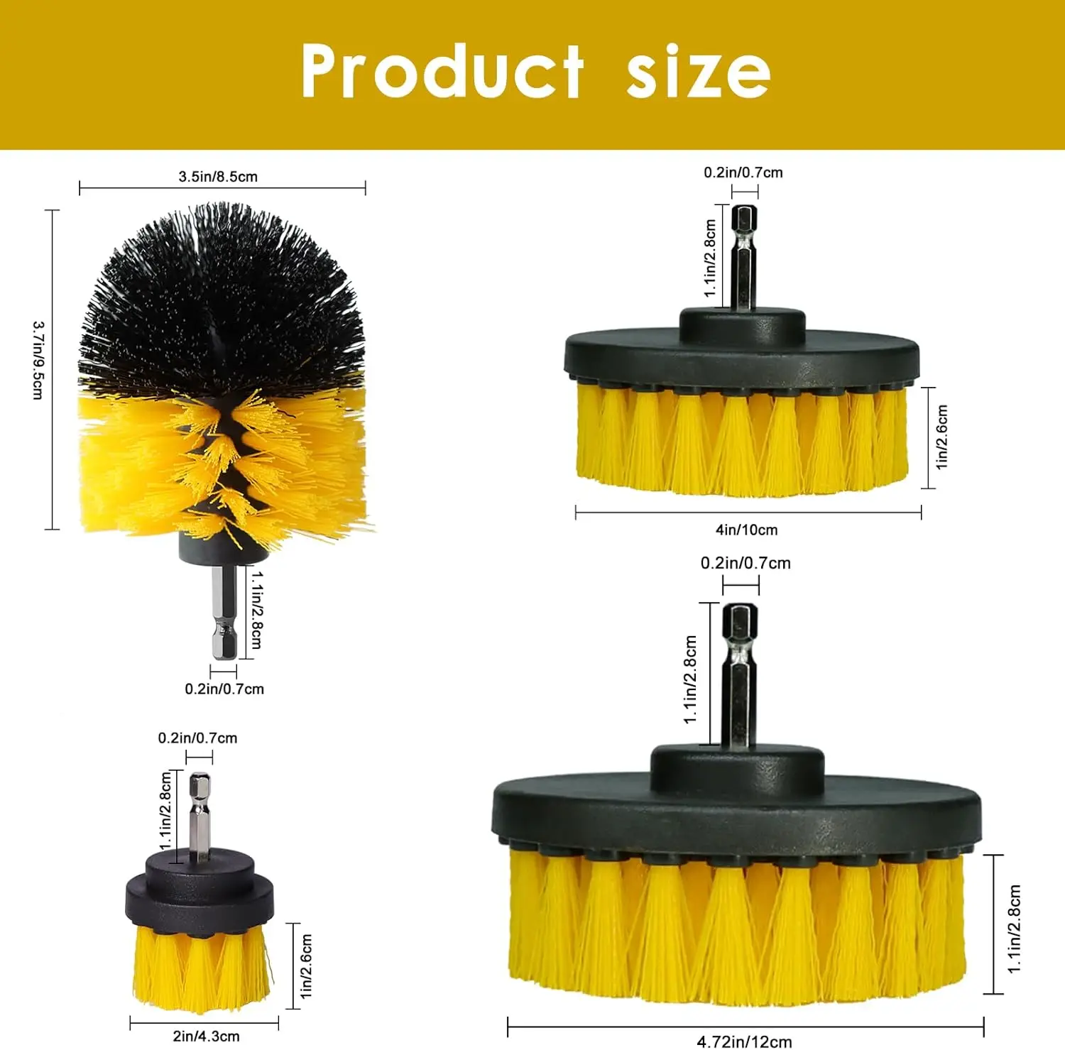Efficient Mini Power Scrubber Brush Set Stainless Steel Nylon Steel Hand Squeegee Deep Cleaning Kitchen Floors Solar Panels