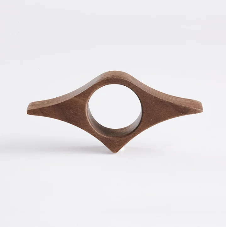 Assorted Size Natural Walnut Beech Bookmark Reading Accessories Gifts Wooden Finger Book Thumb Page Holder for Readers