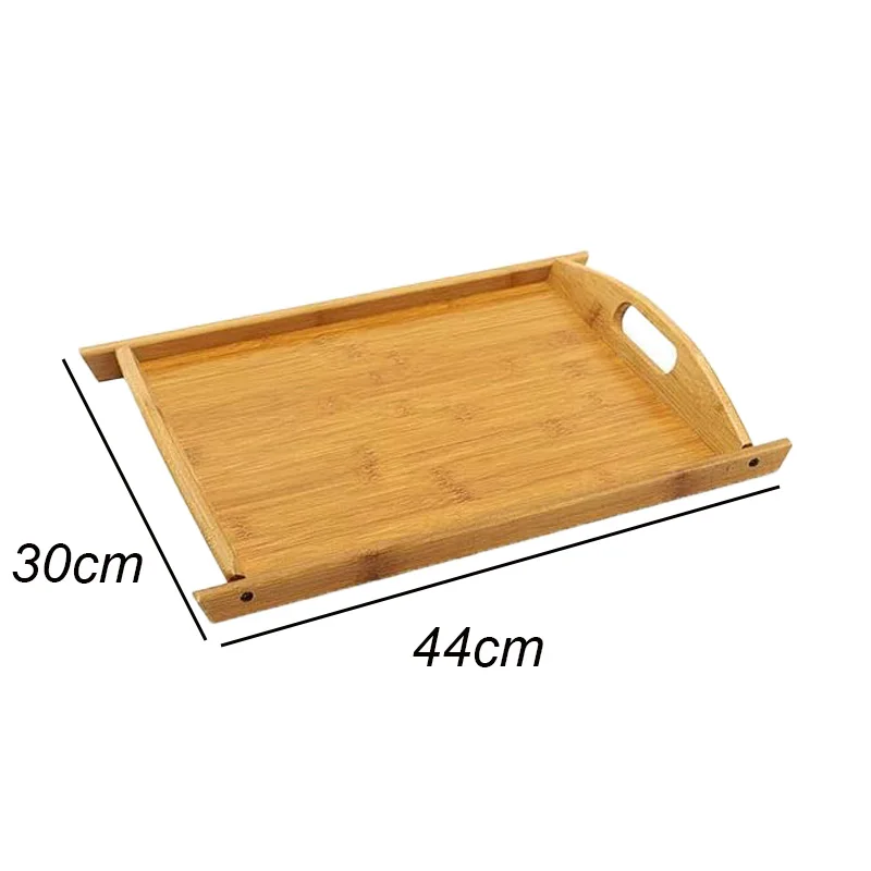 Bamboo Breakfast Wood Table Laptop Desk Bed Table Coffee Tea Food Serving Tray Set Bamboo Serving Tray
