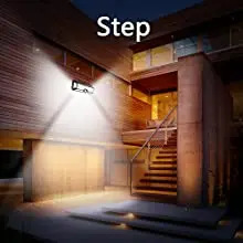 LED Solar Motion Sensor Lights 3 Adjustable Heads Wide Angle Illumination Waterproof Outdoor Sensor Lights Reflector for Garden