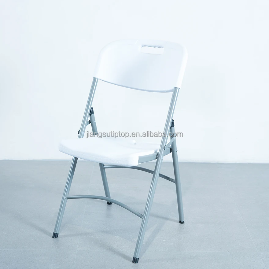 White Plastic Folding Chairs for Events Rental HDPE Stackable Foldable Portable Meeting Party Heavy Duty garden wedding chairs