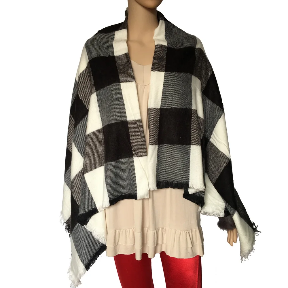 warm and comfortable best selling tartan acrylic plaid scarf