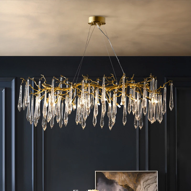 Decorative Chandelier Interior Design LED Raindrop Chandelier For Kitchen Tree Living Room Luxury Modern Chandelier
