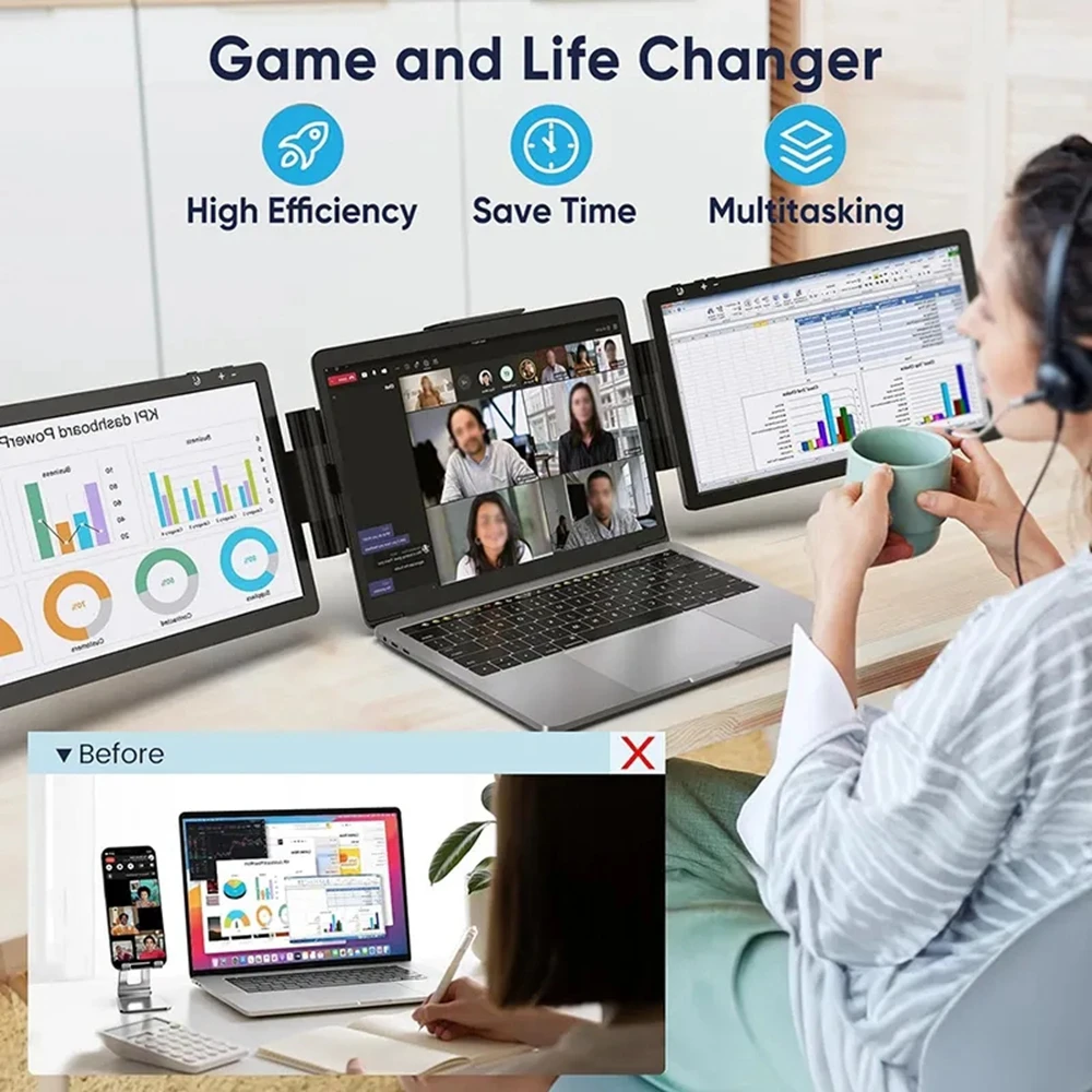 Portable 11.6 Inch HD Monitor with IPS Display 1920*1080 Resolution for Gaming on Raspberry Pi PS3 PS4 Xbox360 SWITCH