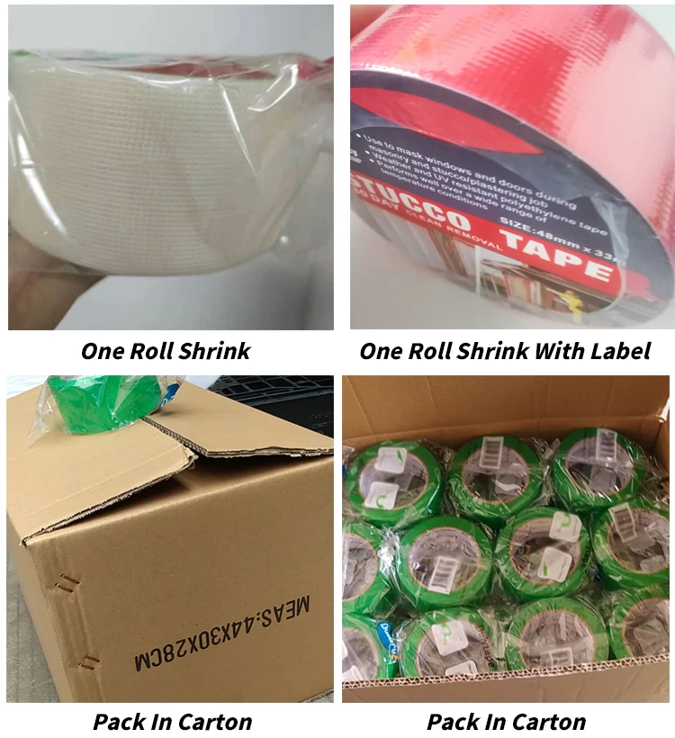 UV Resistant 30 Days Construction Spray Painting PE Cloth Tape Cement Masonry Masking Red No Residue Hand Tear Off Stucco Tape