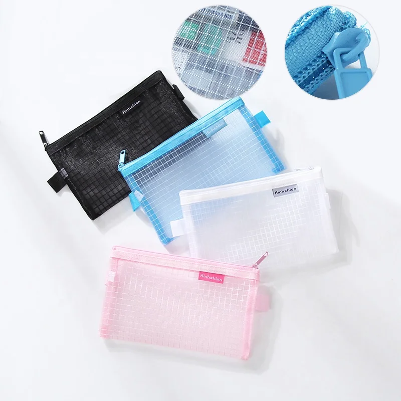 school supplies stationery custom nylon cute pink pencil bag small zipper pouch