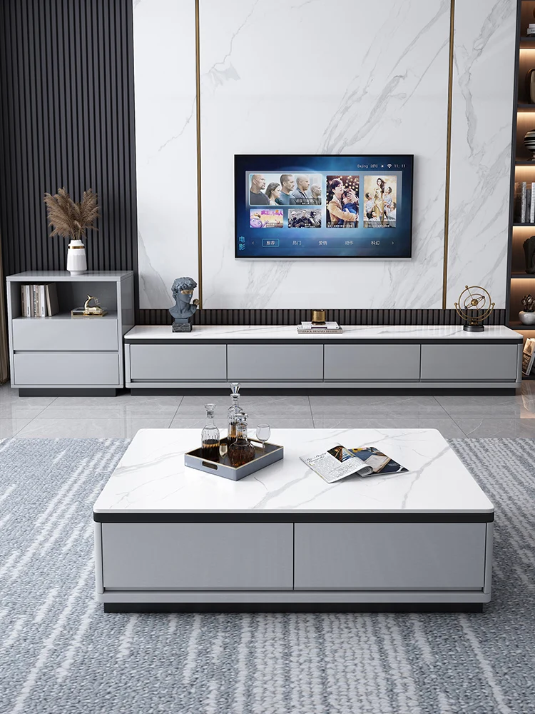 High quality Wholesale tv cabinet modern luxury living room furniture tv stands with coffee table