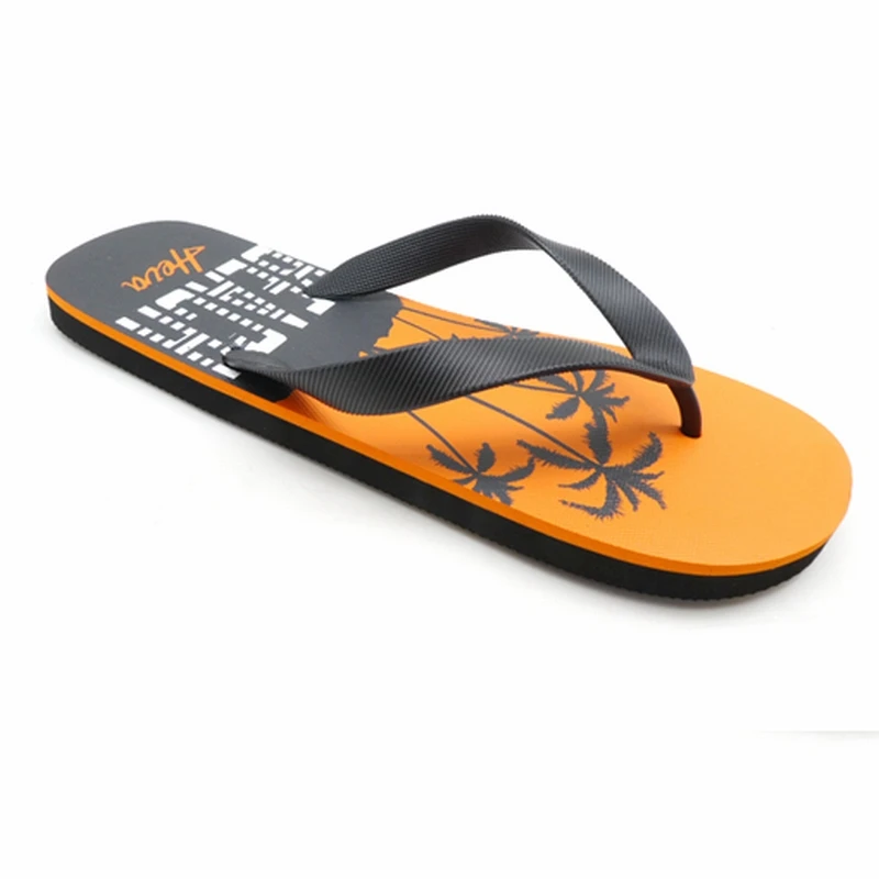 New Shoes Rubber Thongs Tree Printing EVA Flip Flop Men Palm Slippers