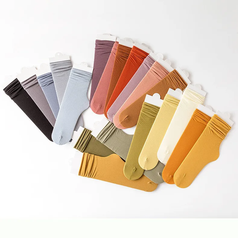 Long Slouch Sox For Women Thick Winter Terry Sole Fluorescent Color Crew Women Girls Slouch Socks