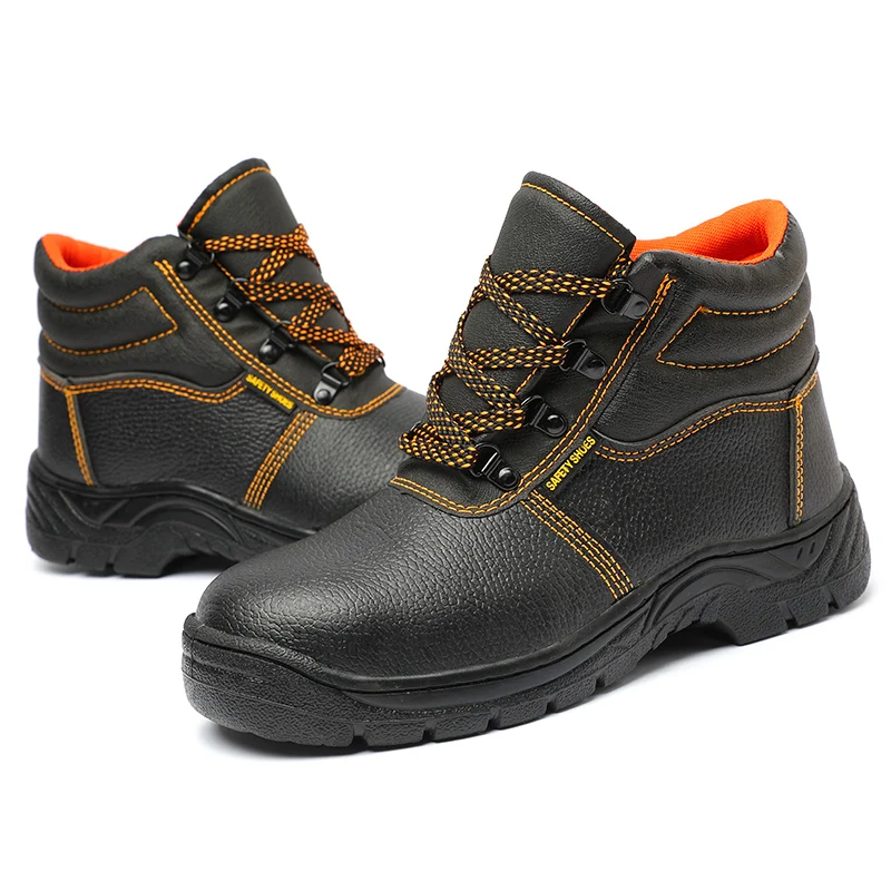 CE oil water resistant anti slip work shoes steel toe puncture proof men industrial construction safety shoes boots S3