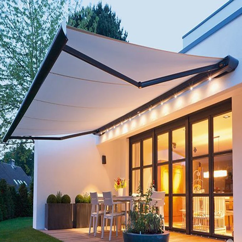 decorative outdoor garden arches aluminium patio cover fabric awnings retractable full case for terrace