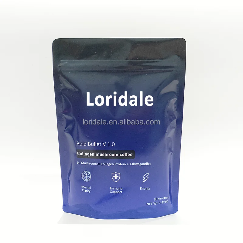 Loridale 10 грибов коллагеновый протеин Ashwagandha Иммунная поддержка Энергетический порошок каждый день грибной кофе