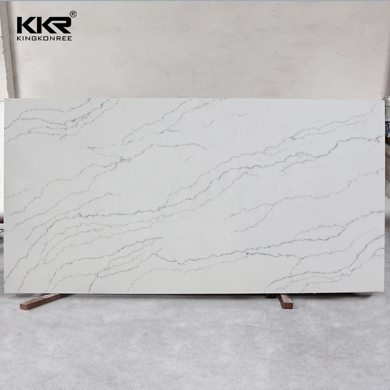 Artificial quartz stone white quartz slab stone for kitchen countertop