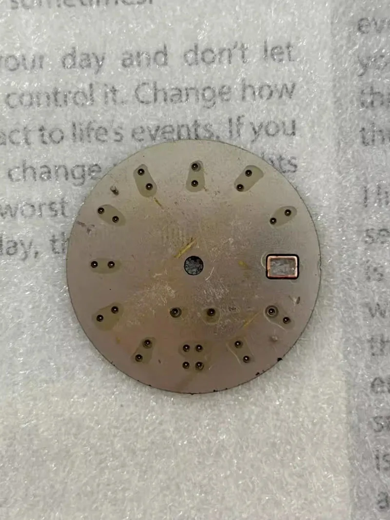 30.5mm Engraved Rose Gold Modified Green Luminous Dial, Suitable for NH35/36 Movements