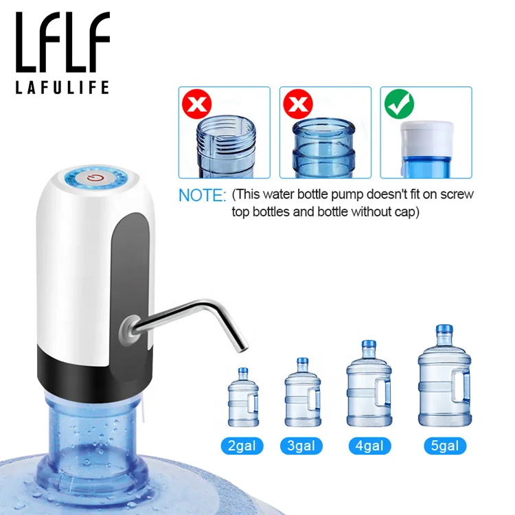 Hot Sale Reusable USB Electric Automatic Healthy Safety Water Bottle Pump For Home Company Dispenser 2-5 Gallon Bucket Cups