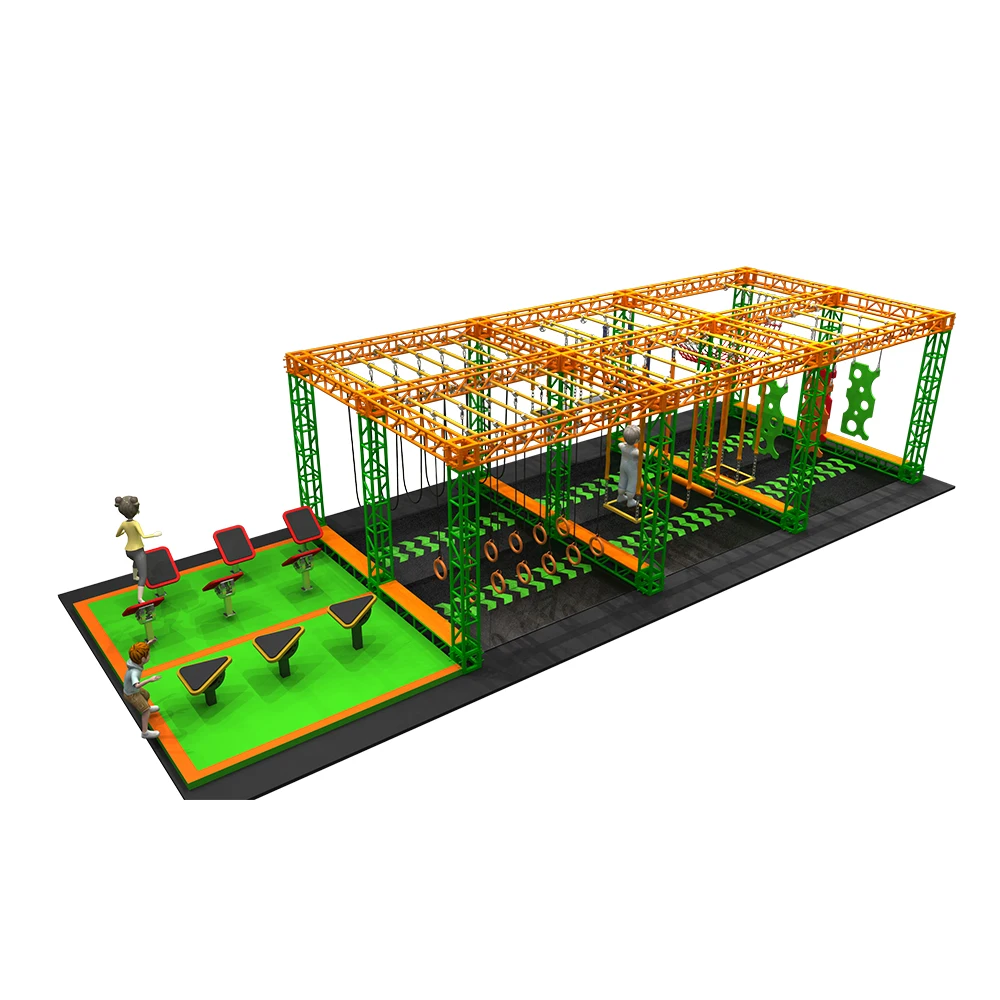 Adventure Equipment Customized Indoor Game Air Roller Coaster Zip Line For Amusement Park