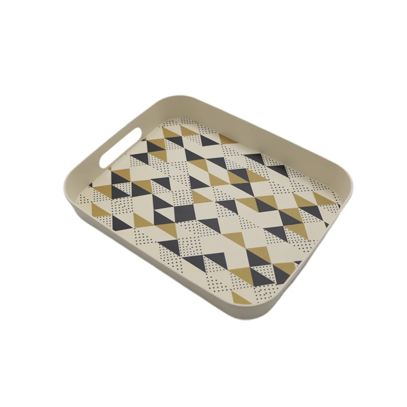 Customized logo Rectangle shape melamine serving trays