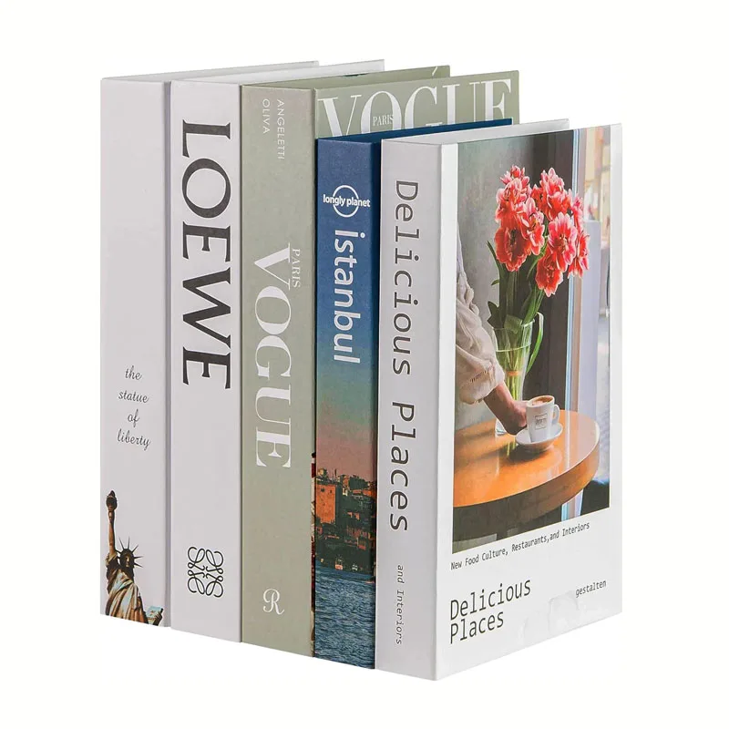 Custom Cover Home Decorative Faux Book Boxes Sets Luxury Decor Books for Coffee Table