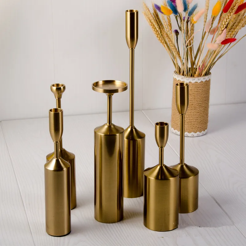 Candle Holder Gold Luxury Wedding Decorative Candlesticks Stand