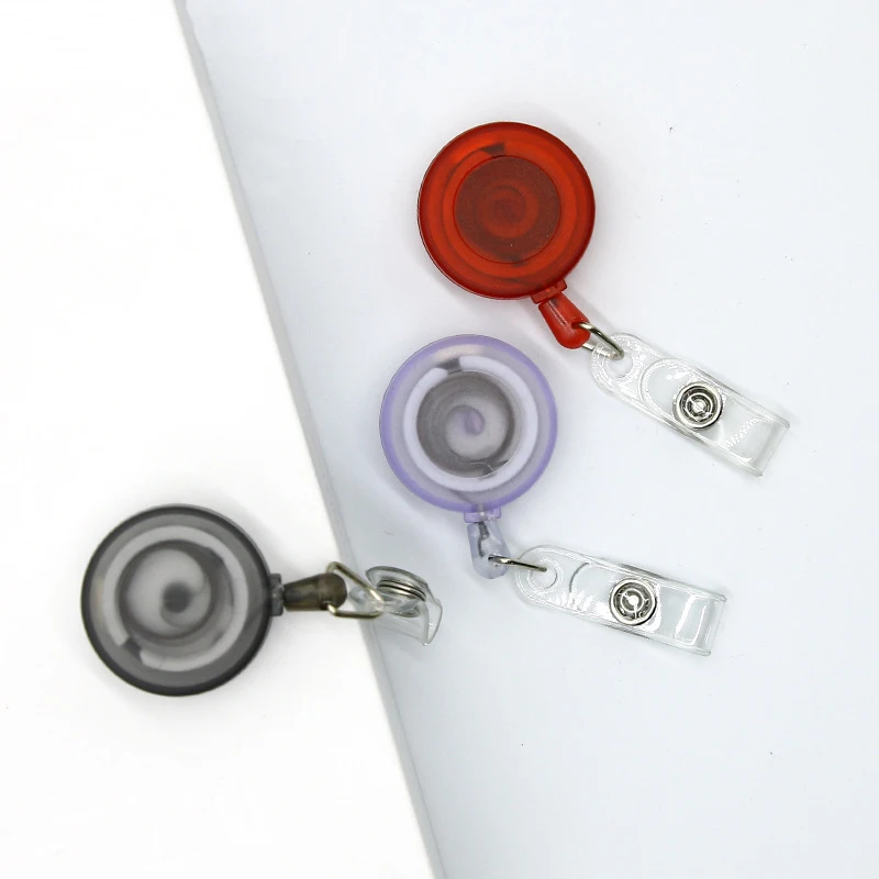 Индивидуальный выдвижной Зажим ID Badge Pull Reel Holder Name с металлическим зажимом типа