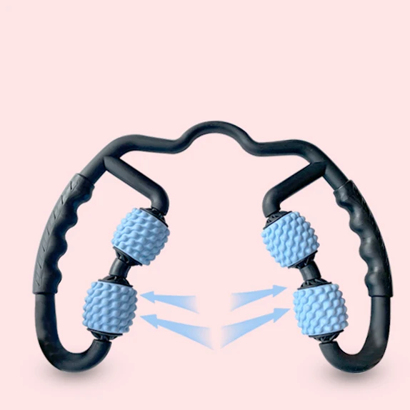 Прямая продажа с завода, массажер для ног и тела с 4 роликами для расслабления мышц