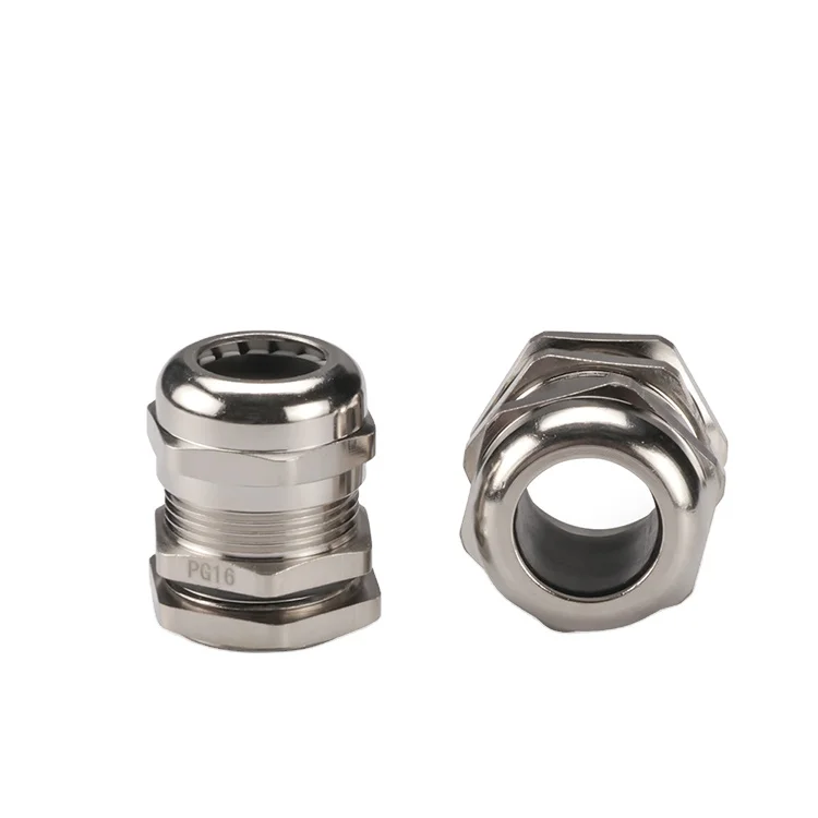 Factory wholesale cable gland brass high density nickel plated waterproof cable connector ip68
