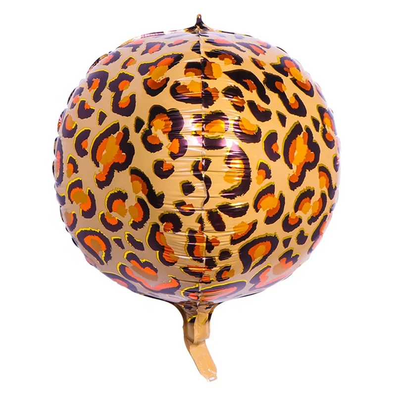 22 Inch Large Animal Print Foil Balloons Jungle Animal Print Balloons 4D Wild Mylar Balloon for Jungle Theme Birthday Decoration