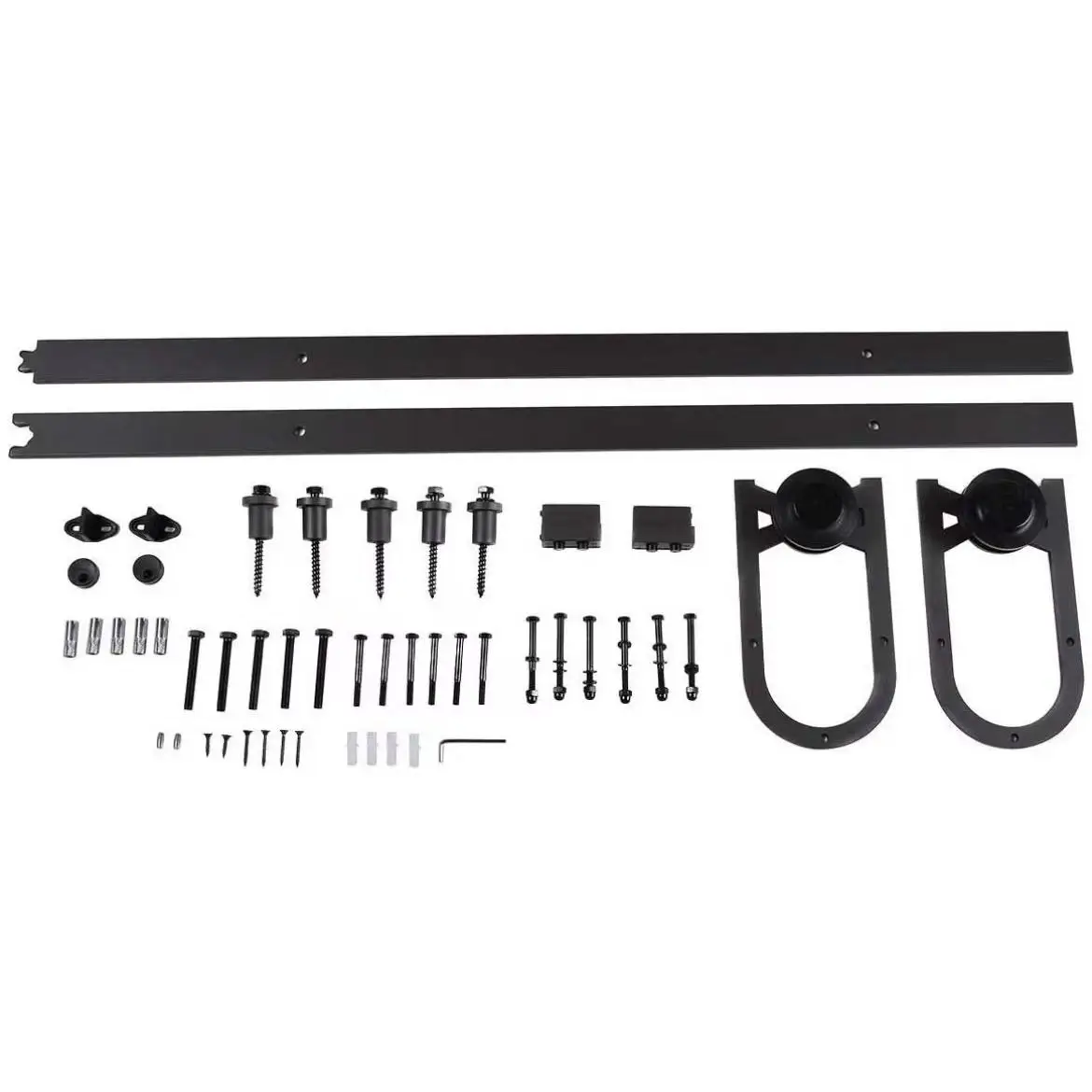 Heavy Duty Carbon Steel Small Horseshoe Shape Whole Piece Hardware Accessories For Single Wood Barn Door