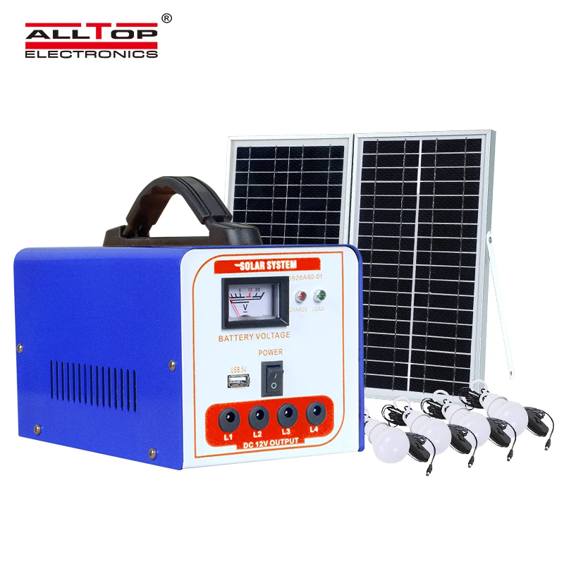 ALLTOP Good performance solar monitoring system portable DC solar kits 40w mini solar power lighting system for home