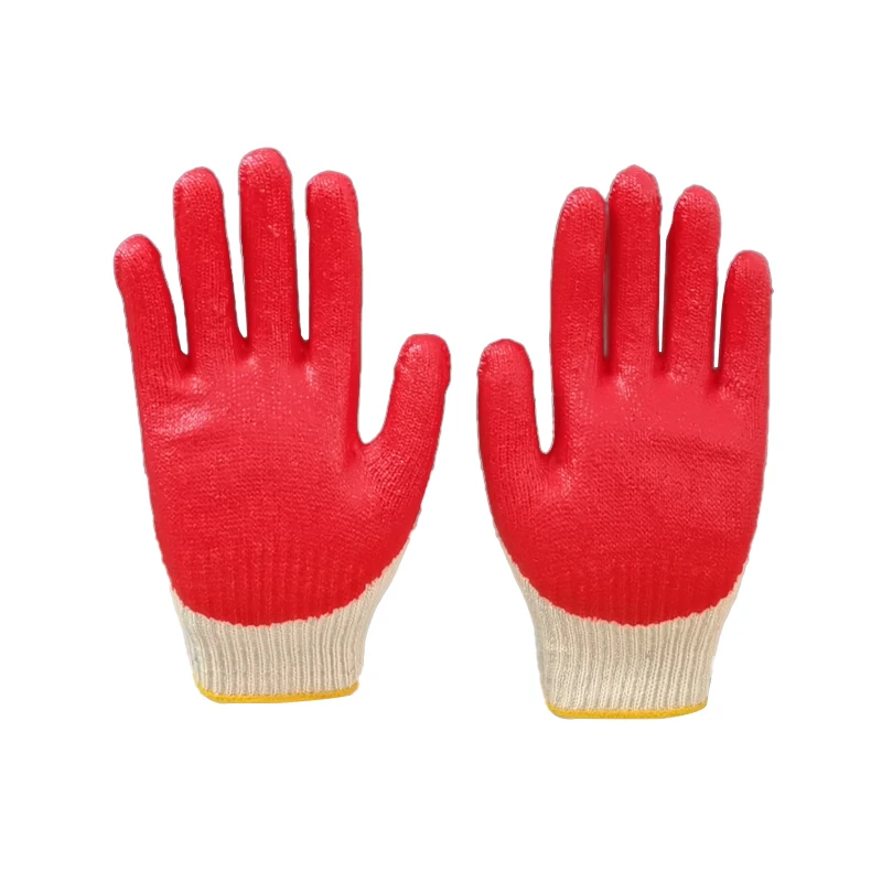 Wholesale Price Cotton Latex Coated Glove Industrial Hand Protective Work Safety Gloves For Construction