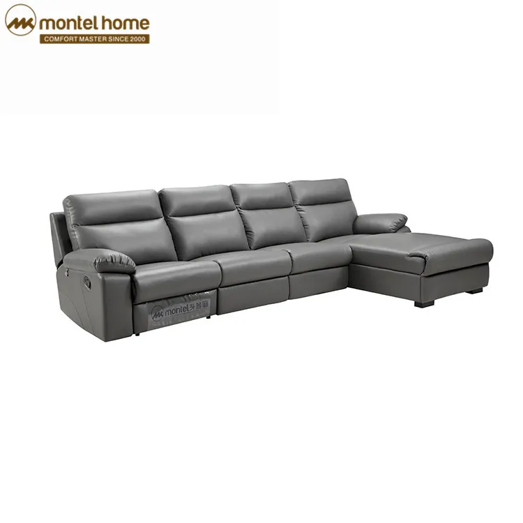 Italy design functional sofa sleeping bed L shape sofa bed furniture living room leather 4