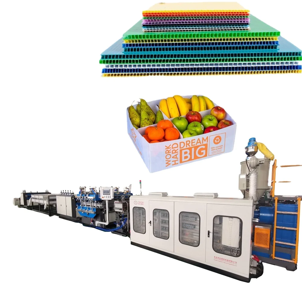 Plastic PP corrugated sheet extrusion making machine