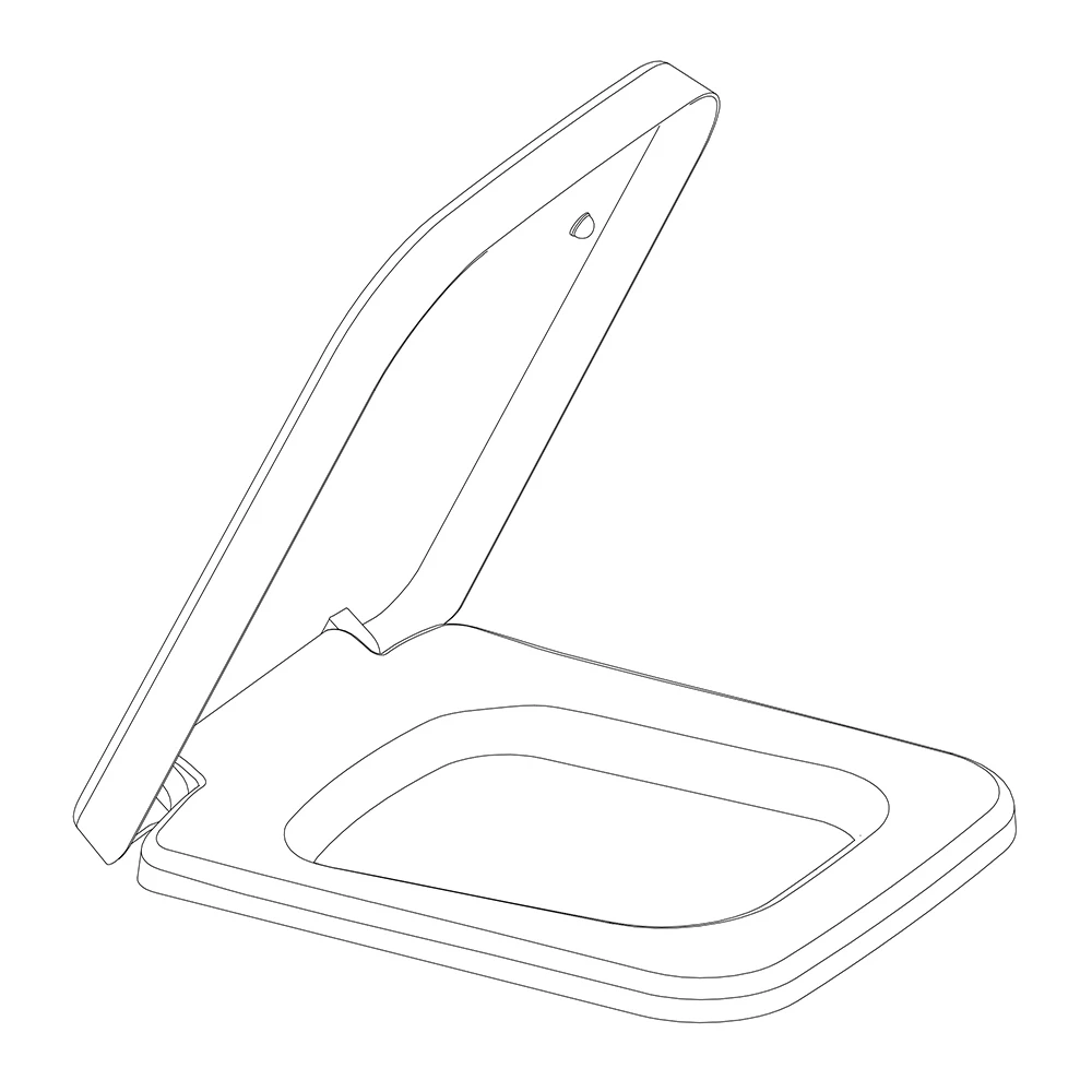 SU009 Square Soft Close easy clean easy install quick fit duroplast UF anti microbia Toilet Seat Cover