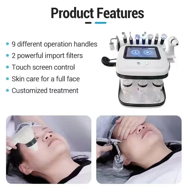 9 in 1 Hot Selling Waterproof Facial Cleaning and Firming Device Large Bubbles Enhance Skin Management Targeted for Nose