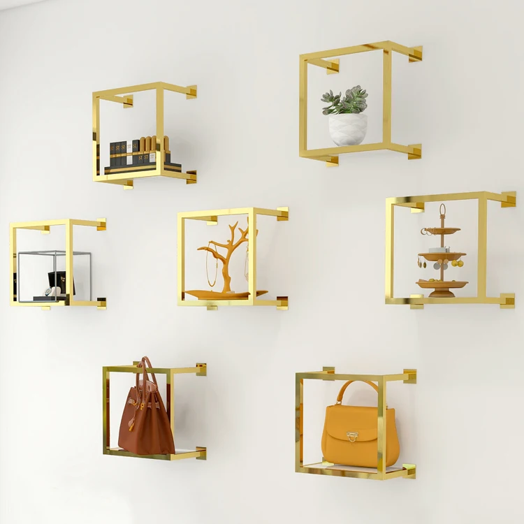 Custom Women Bag Desk Display Stand Handbags Lady Women Display Racks Metal Retail Bag Shoe Rack