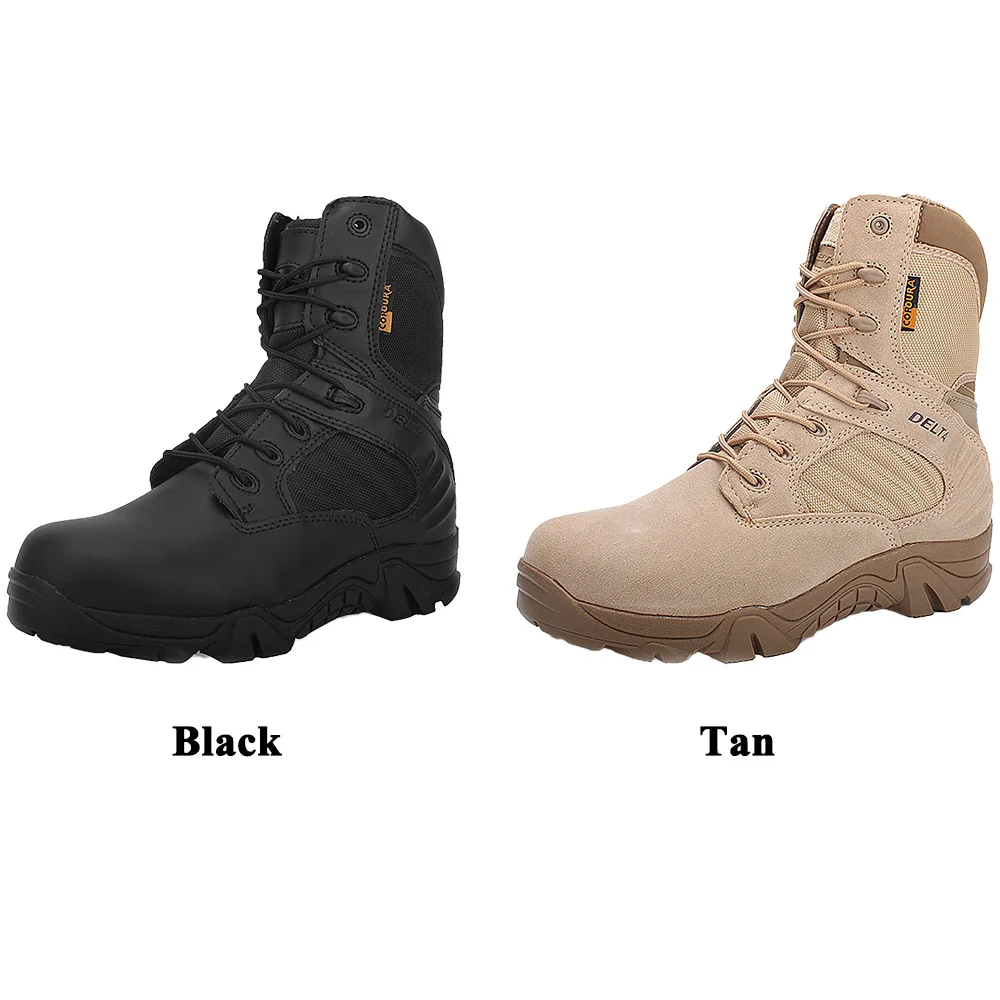 SIVI Outdoor Waterproof Hunting Shoes Delta Light High Top Men Sports Genuine Leather Combat Tactical Boots