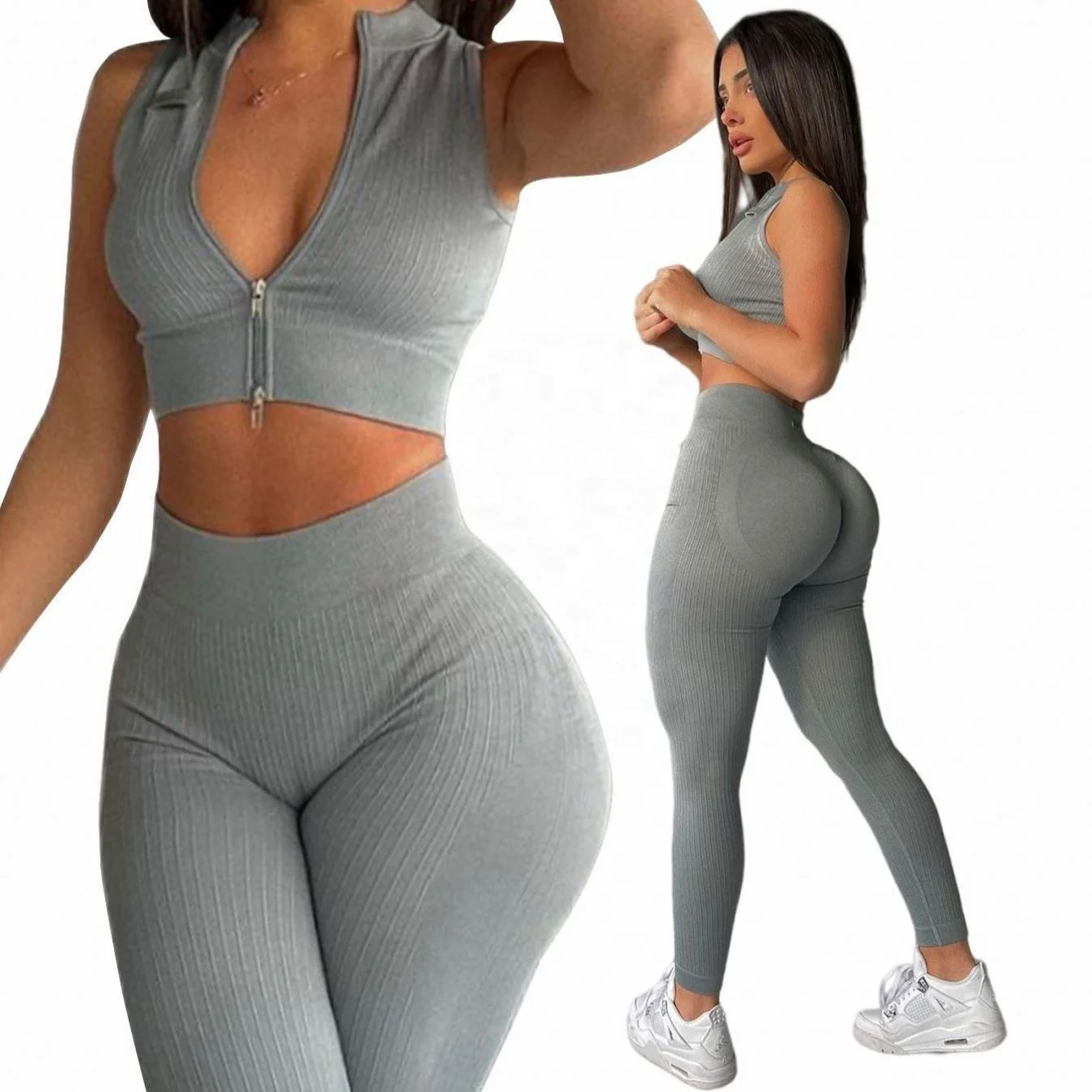 Wholesale Custom Fitness Apparel High Quality Gym Clothes Sports Bra Sets For Women