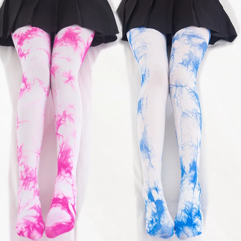 Wholesale Women Over Knee Stockings Tie Dye Leg Warmers Night Club Bar Teen Girl Fashion Cotton long Socks