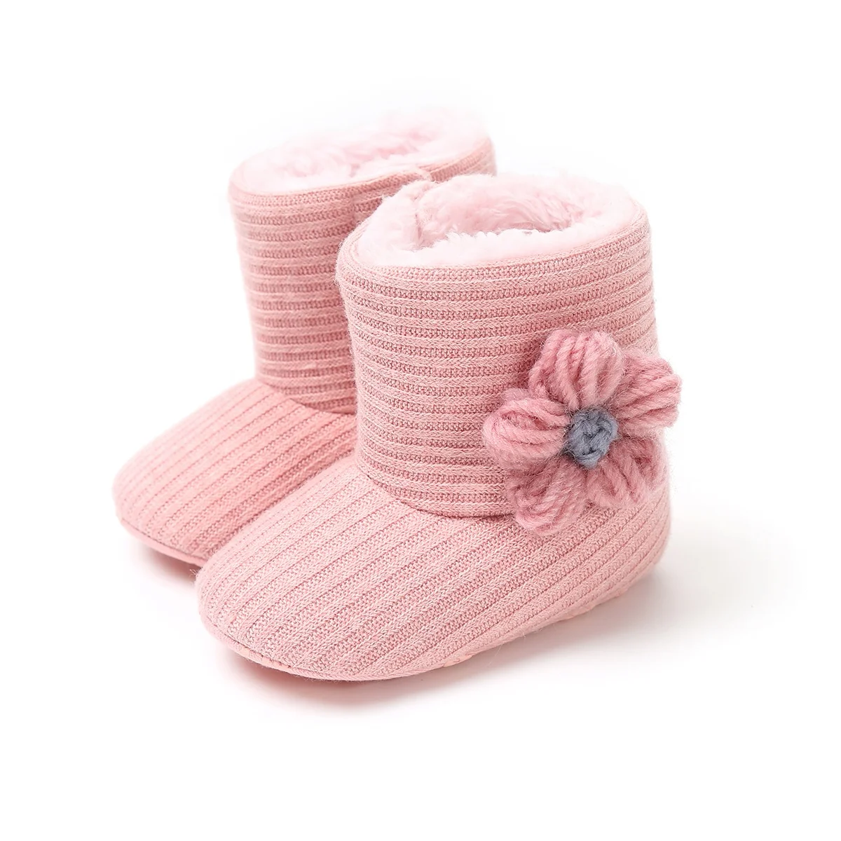 High Quality Knitted Newborn Cotton Infant Flower Custom Toddler Girl Baby Booties