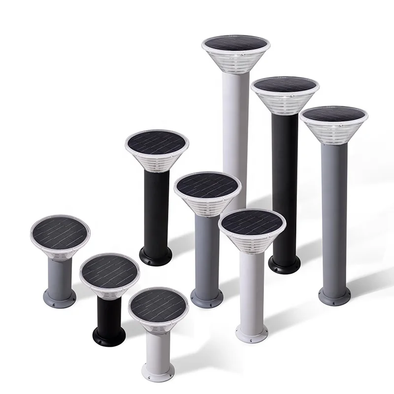 China Solar Bollard LED Lamp 60cm 80cm 100cm Aluminum Body Waterproof Luminous Acrylic Outdoor Garden Street Use