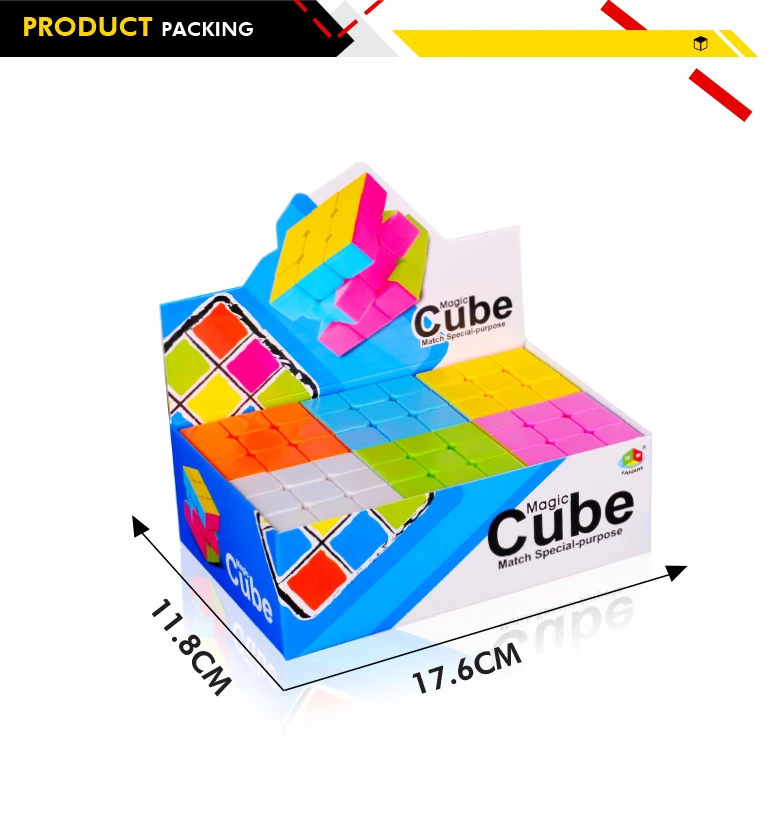 Low price guaranteed quality 6pcs 5.7cm 3x3x3 cube stickerless OEM supported