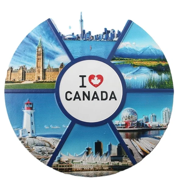 Custom 3D Toronto Canada tourist souvenir hand painted polyresin fridge magnet countries fridge magnets
