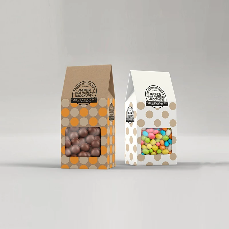 Custom Print Round Grey Kraft Soap Paper Product Box with Clear Window