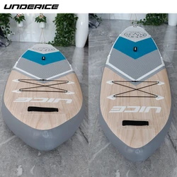 Трехслойная Высококачественная надувная доска UICE с деревянным дизайном для рыбалки и серфинга