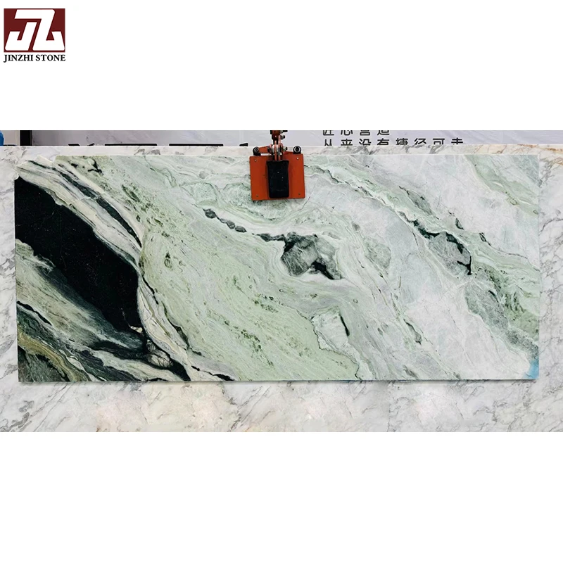 Green Luxury Natural Marble Slab Modern Design with Polished Antique Honed Finish for Kitchen countertop Home Hotel Villa