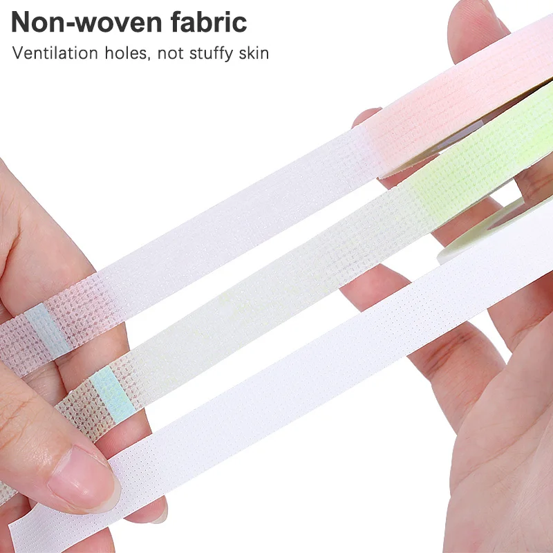 Blue invisible eyelash adhesive extension label custom tape with logo lash tape pe foam tape for eyelashes