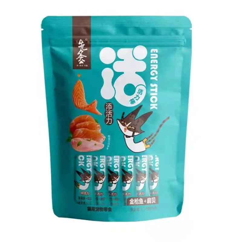 OEM ODM Oudi brand Nine series wet cat treat high protein energy stick multi flavor food