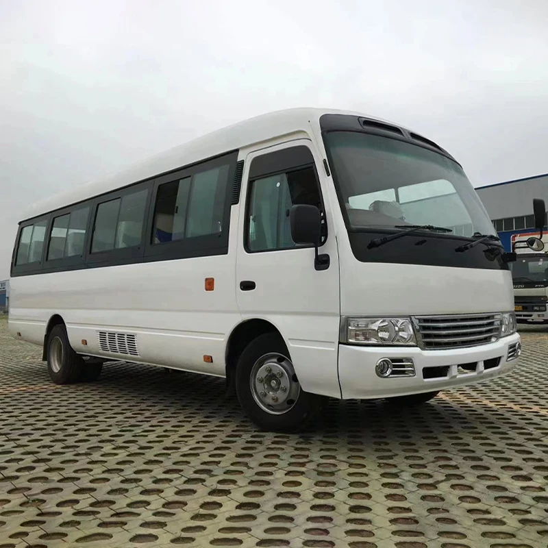 Custom Service electrical 45 Seats Closing windows and Sliding Doors Coaster Bus Toyota Coaster Passenger Bus For sale