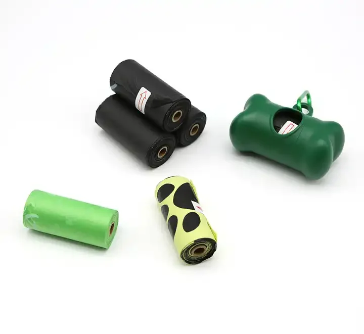 Custom Label Compostable and Biodegradable Dog Poop Disposal Bag Degradable Cornstarch Poo Pop Bag for Pet Waste Collection