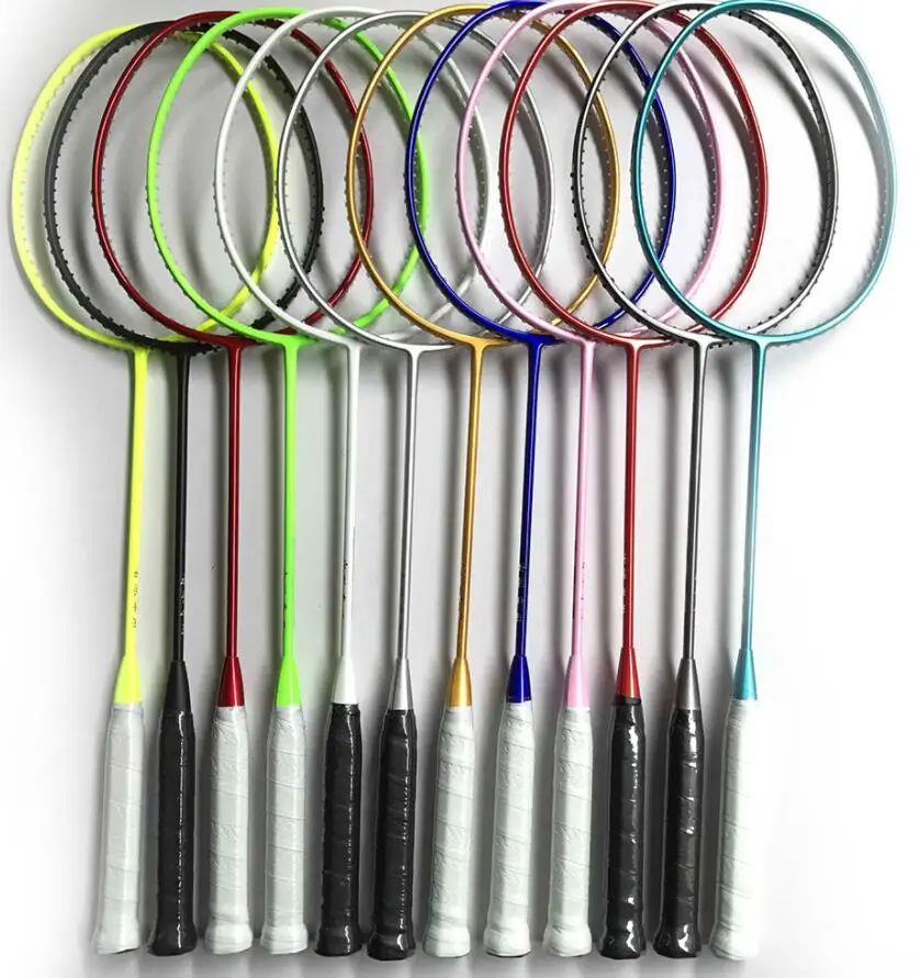 New Style High Quality Different Colors Customized Bag Custom OEM Full Carbon Graphite Badminton Racket Raqueta De Badminton
